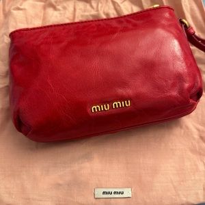 Miu Miu Red leather Clutch